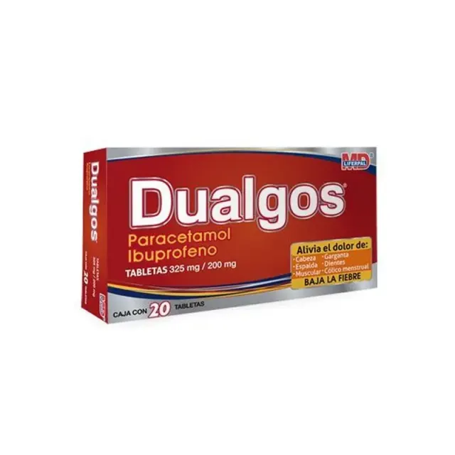 Dualgos 325mg/ 200mg tabs caja c/ 20 