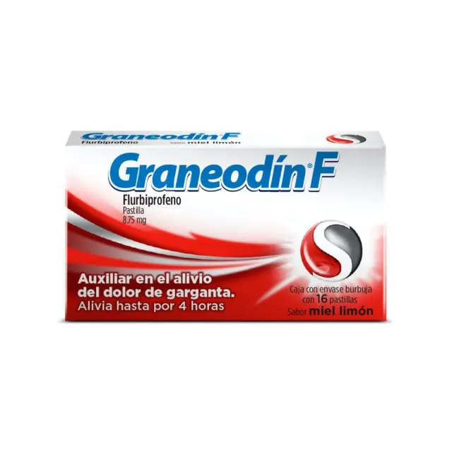 Graneodin-F 8.75 mg sabor Miel-Limón – Caja con 16 pastillas