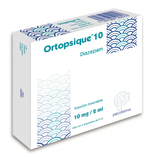 Ortopsique® (Diazepam) 10 mg/2 mL Solución Inyectable