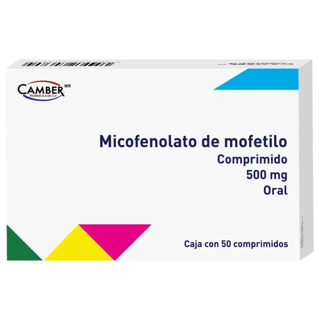 Micofenolato de Mofetilo 500 mg | Caja con 50 comprimidos