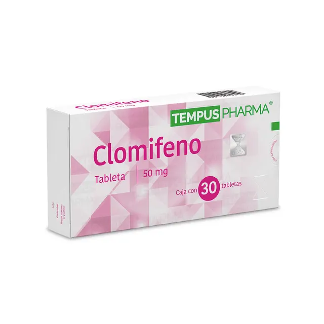 Clomifeno 50 mg caja c/ 30 tabletas