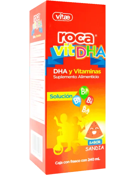 Roca Vit DHA solución multivitamínica frsaco 240mL