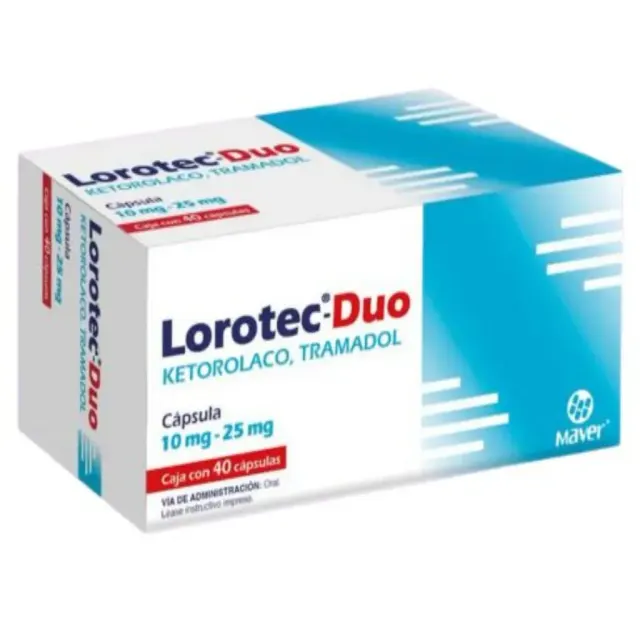 Lorotec duo 10mg/25 caja c/ 40 tabletas